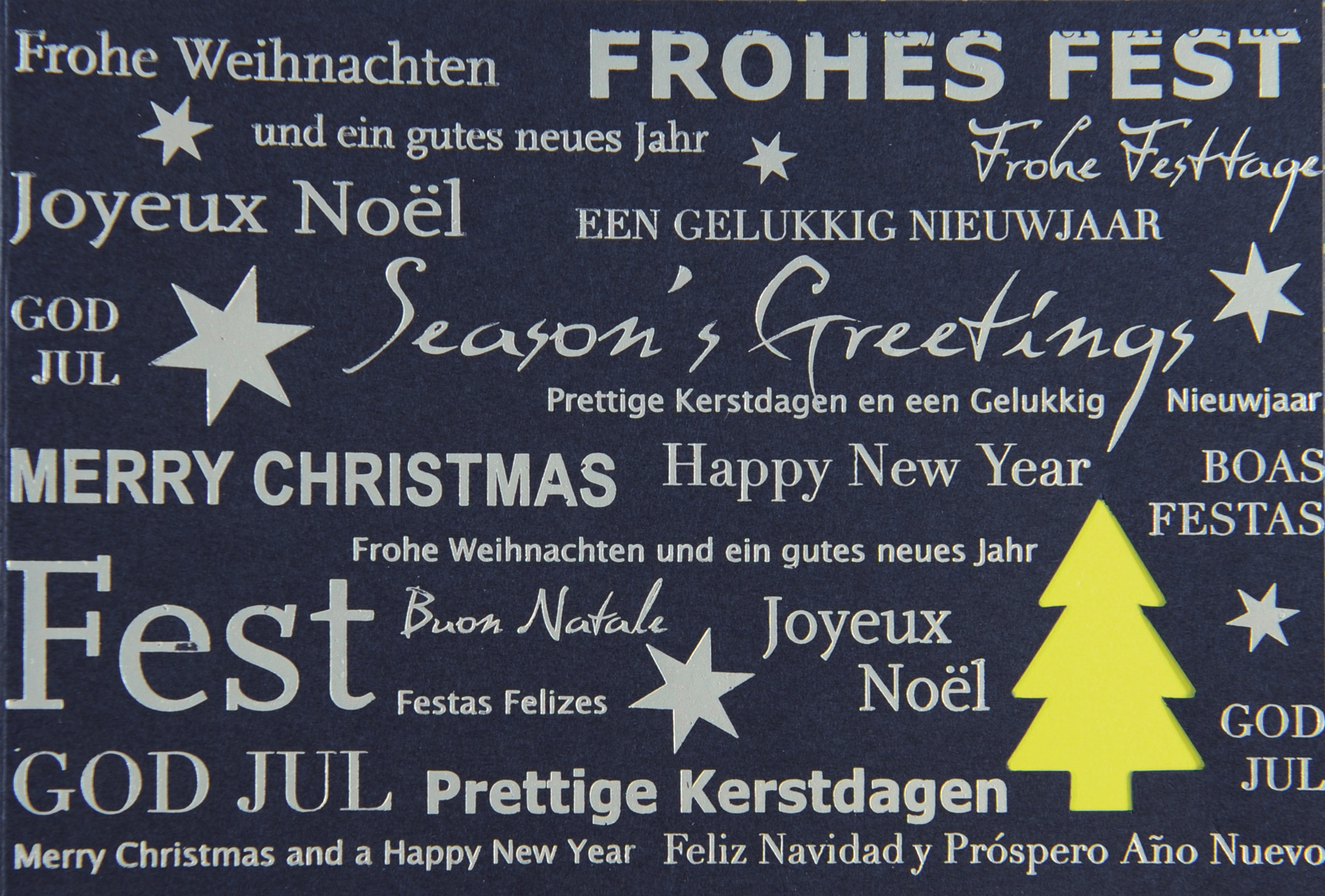 Elegante Weihnachtskarte mit Weihnachtswünsche Karteninsel